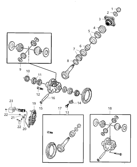 2013 Ram 2500 Differential Assembly of Rear Axle; Differential And Drive Line Diagram 1 - Thumbnail