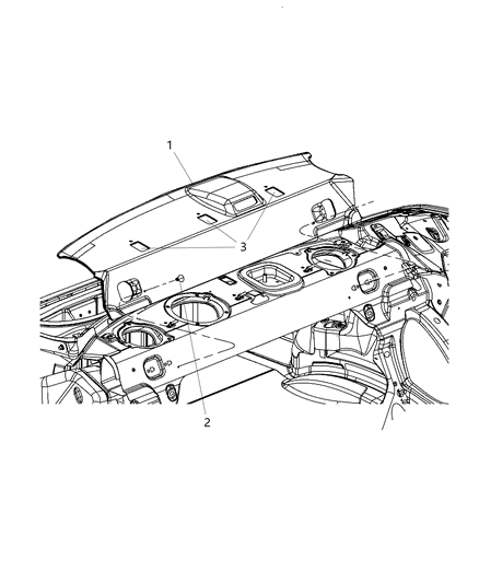 2011 Dodge Challenger Rear Shelf Panel of Interior Trim Diagram
