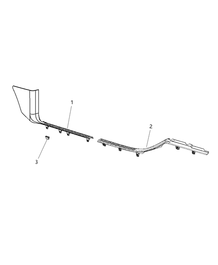 2012 Ram 1500 Panel Scuff Front Diagram for 1DX69DK2AC