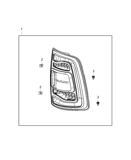 2020 Ram 2500 Parts, Tail Lamps Service Diagram 4 - Thumbnail
