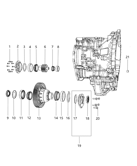 2009 Chrysler Sebring Output Pinion & Differential Diagram 3 - Thumbnail