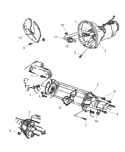 2003 Jeep Liberty Bolt And Washer Hexagon Head 0.437-14X2.25 Diagram for 154877AA