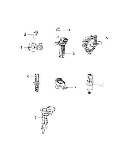 2020 Jeep Cherokee Sensors, Engine Diagram 5 - Thumbnail
