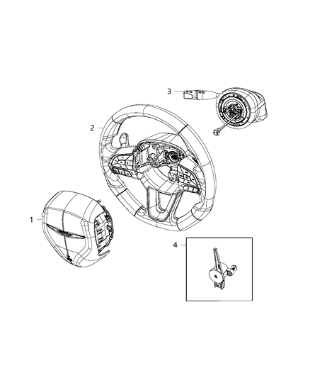 2017 Chrysler 300 Air Bag Driver, Driver Side Diagram for 6CY482KXAB