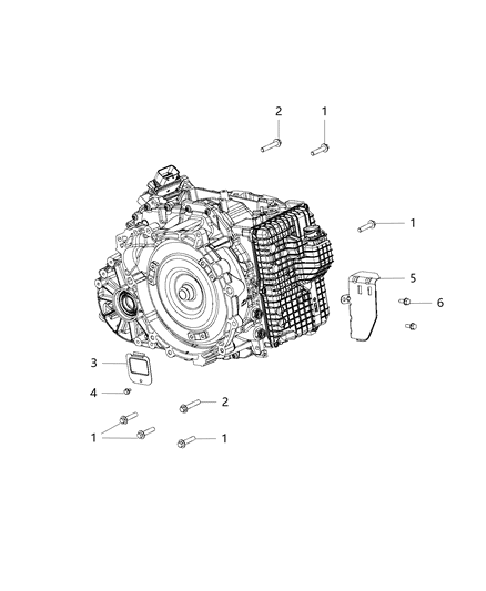 2016 Ram ProMaster City Mounting Bolts Diagram