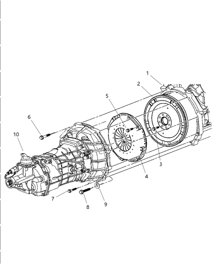2005 Dodge Viper Screw Hexagon Head .437-14X2.75 Diagram for 6036621AA