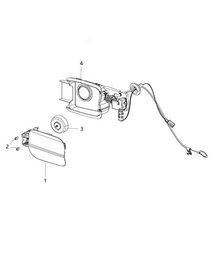 2011 Dodge Charger Housing Fuel Filler Diagram for 68037875AA