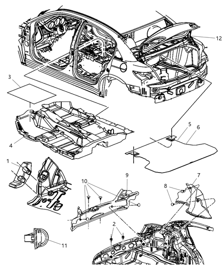 2010 Chrysler Sebring Carpet, Complete Diagram 2 - Thumbnail