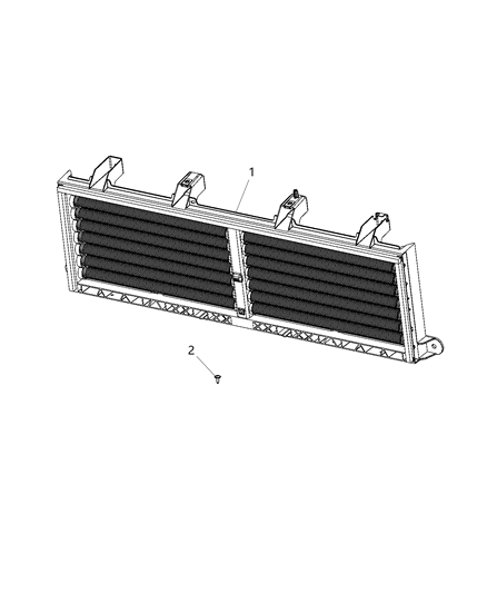 2020 Ram 3500 Radiator Shutter Assembly, Front Diagram for 68452775AB