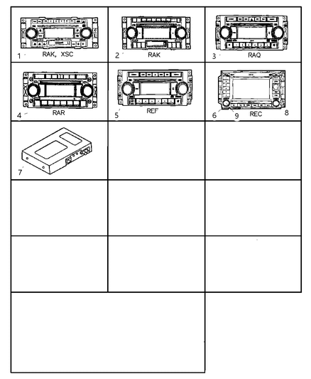2008 Dodge Ram 3500 Radio AM/FM With CD And Cassette Diagram for 5064032AM