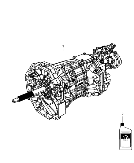 2017 Dodge Challenger Transmission / Transaxle Assembly of Manual Transmission Diagram