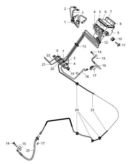 2012 Ram 1500 Control Module Diagram for 68142314AB