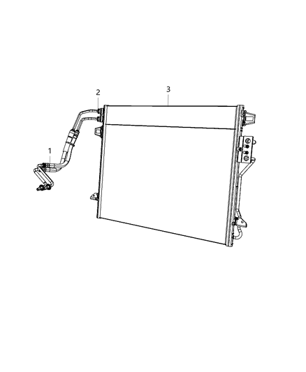 2017 Dodge Grand Caravan Transmission Oil Cooler & Lines Diagram