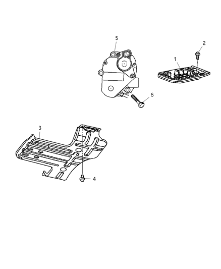 2005 Dodge Ram 1500 Motor Diagram for 5086345AA