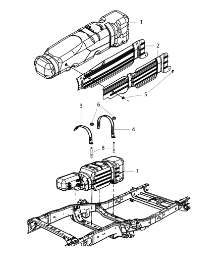 2009 Dodge Ram 3500 Cab Chassis Fuel Tank & Related Diagram