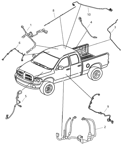 2009 Dodge Ram 3500 Wire Harness Diagram for 68000271AA