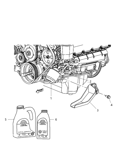 2009 Jeep Commander Engine Oil , Engine Oil Filter , Adapter And Splash Guard Diagram 2 - Thumbnail