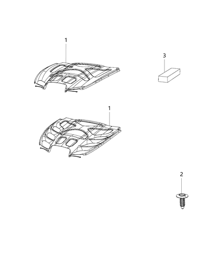 2015 Dodge Viper Pad Location: Inner Right Side Door Panel, 1" Wide X 2" Long Diagram for 68252078AA