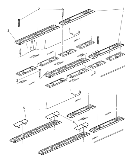 2003 Dodge Grand Caravan Screw And Washer M8X1.25X20 Diagram for 6506309AA