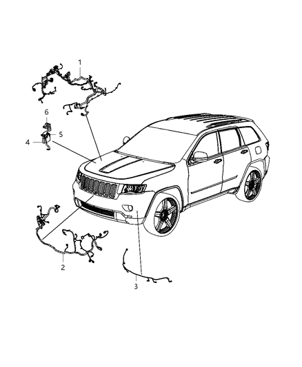 2011 Jeep Grand Cherokee Cover Power Distribution Center Diagram for 68157153AA