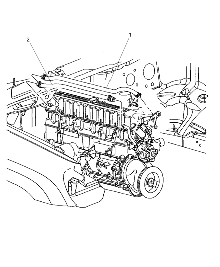 2002 Jeep Grand Cherokee Heater Hoses Diagram 1 - Thumbnail