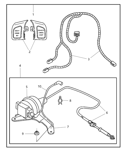 2003 Jeep Liberty Cruise Servo Bracket Diagram for 53013348AA
