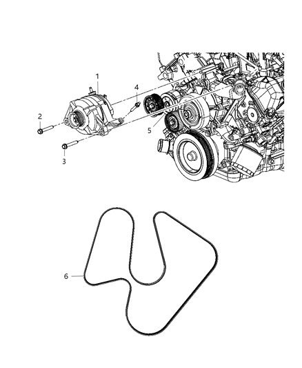 2011 Ram 1500 Generator/Alternator & Related Parts Diagram 1 - Thumbnail