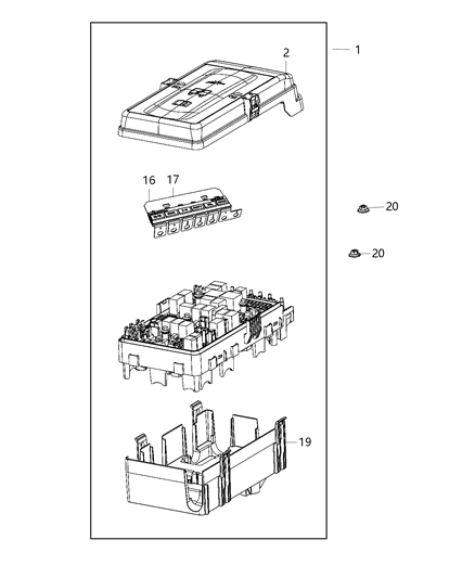 2020 Jeep Wrangler Center, Power Distribution Diagram 5 - Thumbnail