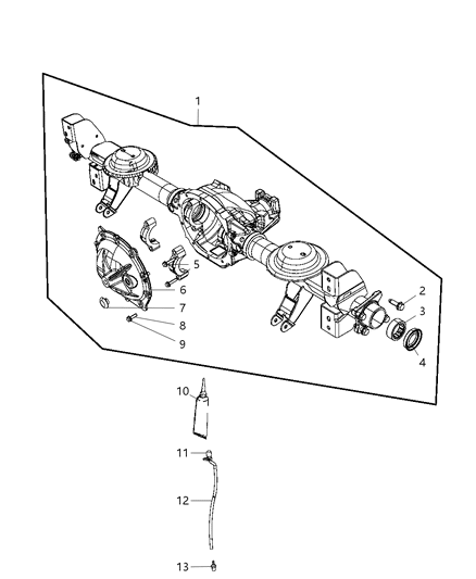 2008 Dodge Durango Housing & Vent , Rear Axle Diagram 2 - Thumbnail