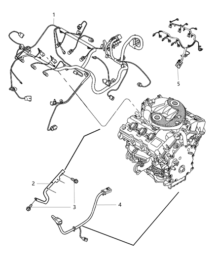 2013 Dodge Avenger Bracket Transmission Wiring Support Diagram for 68081929AB