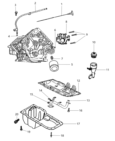 2007 Chrysler Aspen Engine Oiling Diagram 2 - Thumbnail