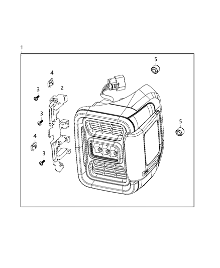 2020 Jeep Gladiator Parts, Tail Lamps Service Diagram 4 - Thumbnail