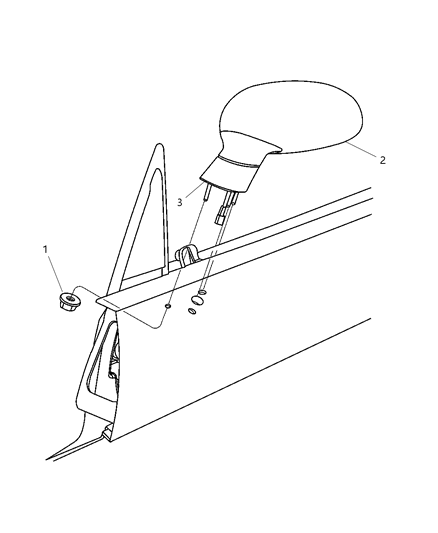 2005 Dodge Viper Mirror Outside Rearview Diagram for TR36CVRAC