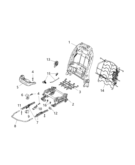 2017 Jeep Renegade Recline Handle Diagram for 5YS35LXHAA