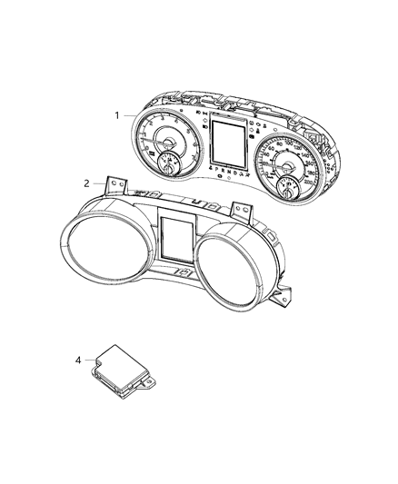2019 Dodge Grand Caravan Cluster Assembly Diagram for 68376131AB