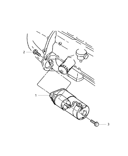 2001 Jeep Cherokee Starter & Mounting Diagram 1 - Thumbnail