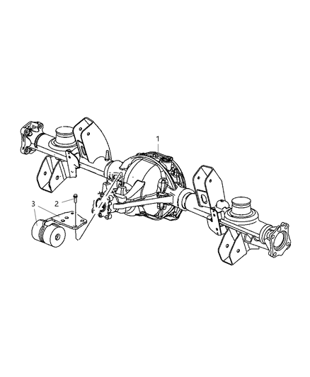 2008 Jeep Commander Rear Axle Assembly Diagram 1 - Thumbnail
