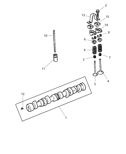 2001 Dodge Dakota Camshaft & Valves Diagram 1 - Thumbnail