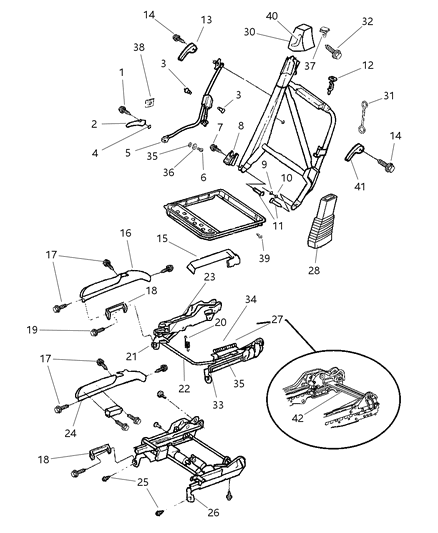2000 Chrysler Sebring Track Bar, Passenger Side Diagram for 5018633AA