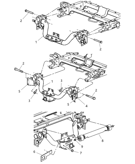 2006 Dodge Ram 1500 Trailer Hitch Diagram for 52110373AG