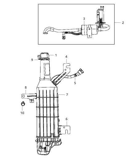 2010 Chrysler Town & Country Canister Vapor Diagram for 68000382AD