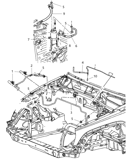 2003 Jeep Liberty Plumbing - A/C Diagram 3 - Thumbnail