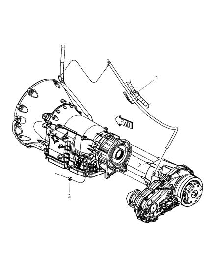 2012 Jeep Liberty Transfer Case Mounting & Venting Diagram 1 - Thumbnail