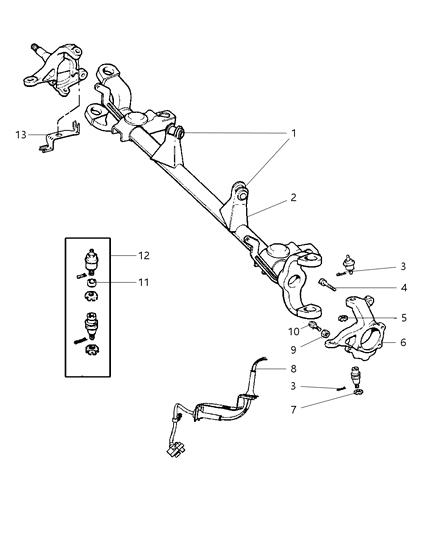 2007 Jeep Wrangler Housing - Front Axle Diagram 1 - Thumbnail