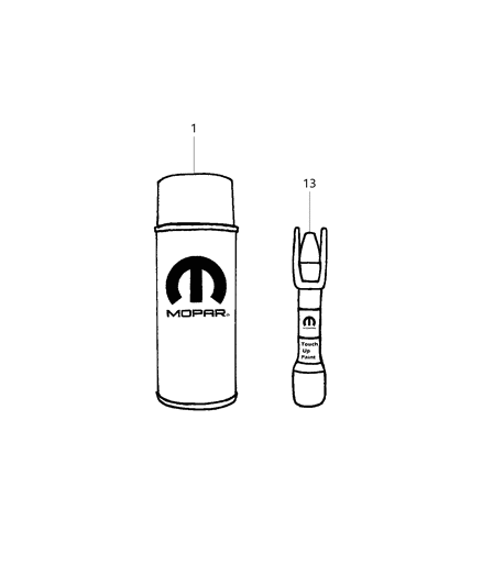 2018 Jeep Wrangler All-new Model Touch Up Paint Diagram