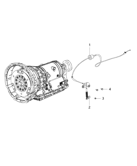 2020 Chrysler 300 Gearshift Lever, Cable And Bracket Diagram 2 - Thumbnail