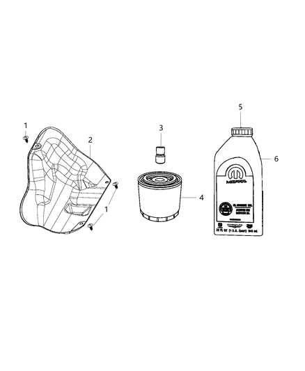 2017 Ram 3500 Pickup Engine Oil, Engine Oil Filter, Adapter And Cooler Diagram 4 - Thumbnail