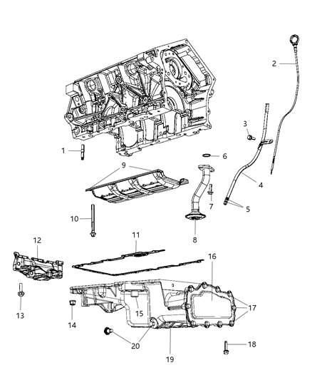 2010 Chrysler Sebring Dipstick Diagram for 4892059AB