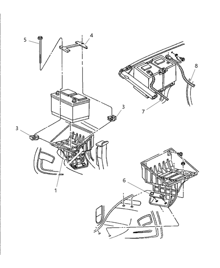 1998 Dodge Ram 2500 Negative Cable Diagram for 56017789AB