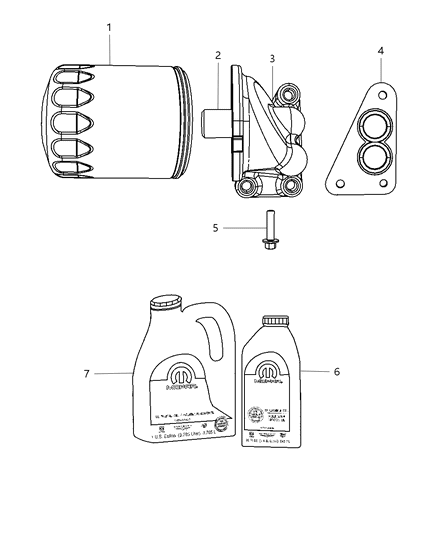 2009 Chrysler PT Cruiser Engine Oil , Oil Filter And Adapter Diagram 2 - Thumbnail